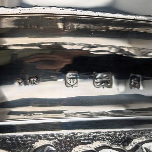 1906 British antique sterling silver teapot 458g John Rose